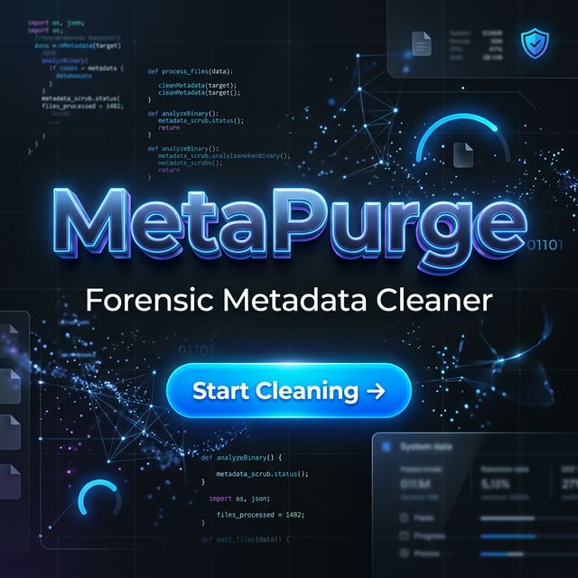 Tag Cleaner MetaPurge - Free Forensic Privacy & Metadata Cleaner